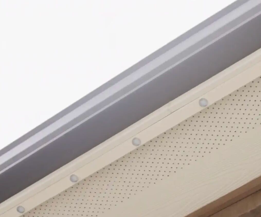 Permanent lighting channel fitted under the eave, all but invisible against the fascia